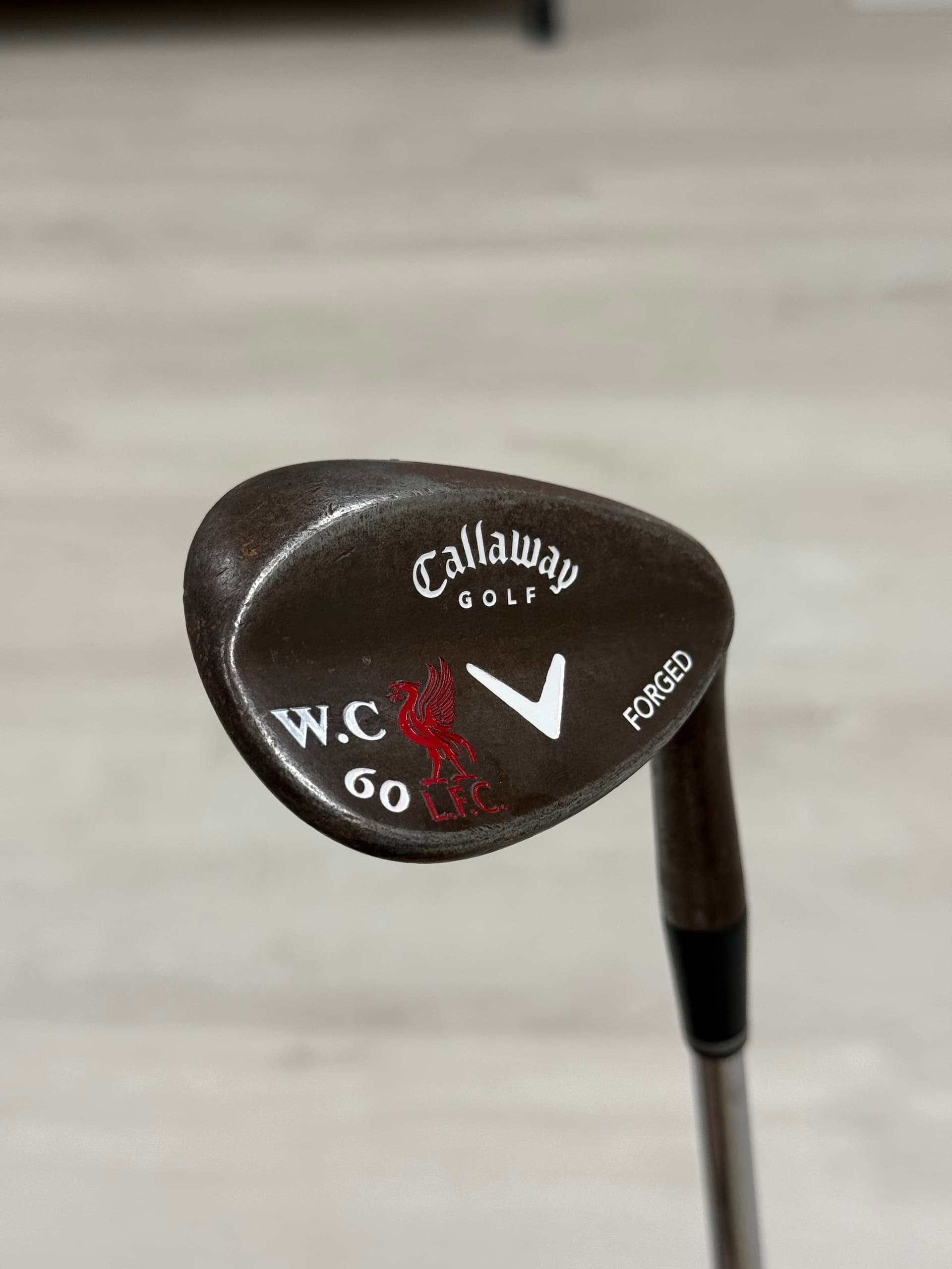 Callaway Forged 60 degree wedge with Liverpool FC Liver Bird engraving