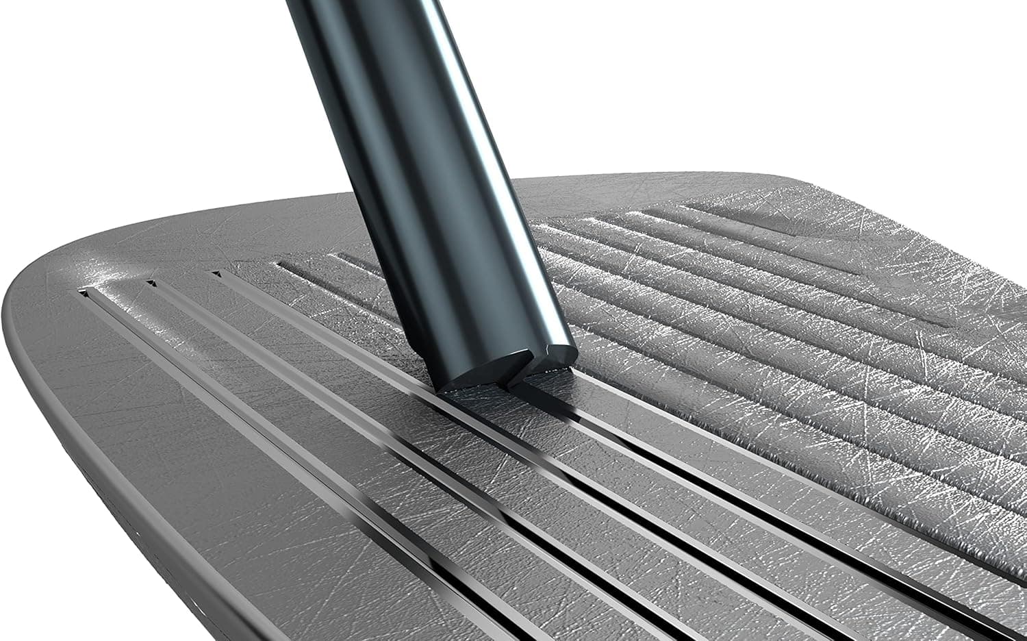 Close-up of the GrooVex carbide tip inside a clubface groove